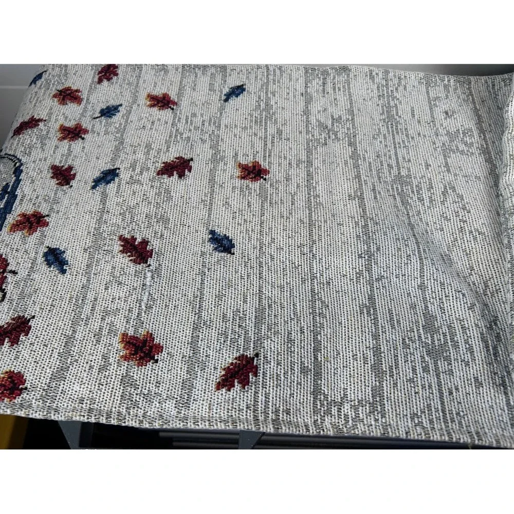 3 Pc Blue Truck Pumpkin Fall Leaves Table Runner Harvest Decor & 2 Placemats‎